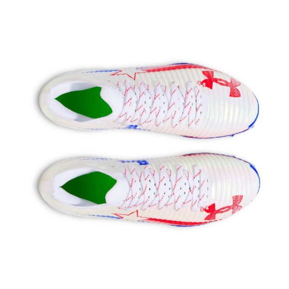 Under Armour Men's Blur Pro Texas TX Red/Wht/Blue Football Cleats 6005553 - Picture 2 of 4